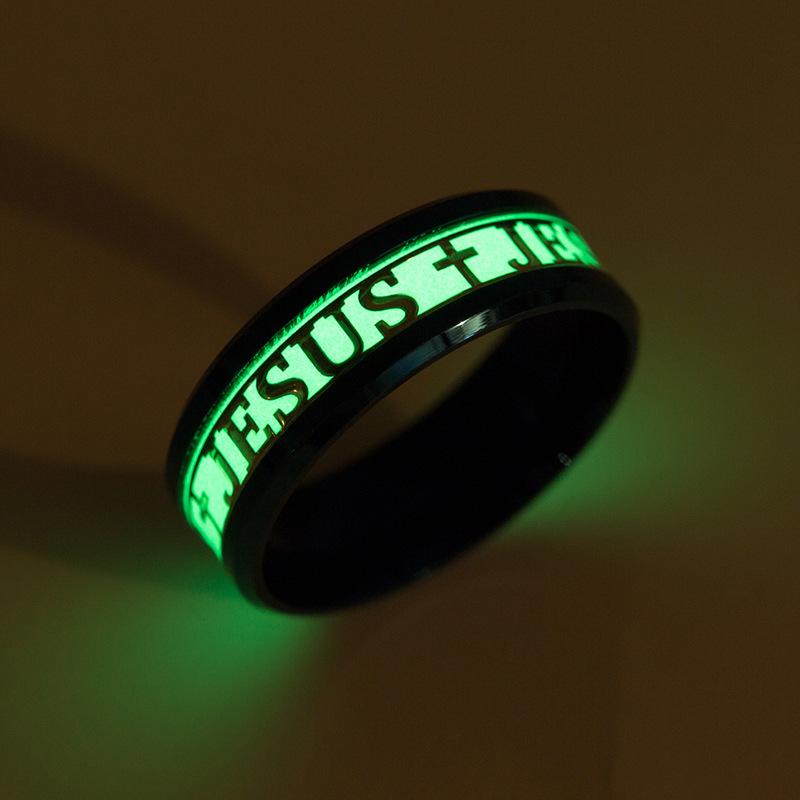 Glow In The Dark JESUS Luminous Ring - ValasMall