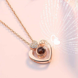 100 Languages "I Love You" Projection Necklace & Ring