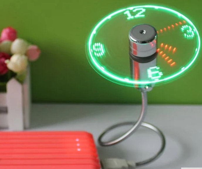 Amazing LED Clock Fan Lamp - ValasMall