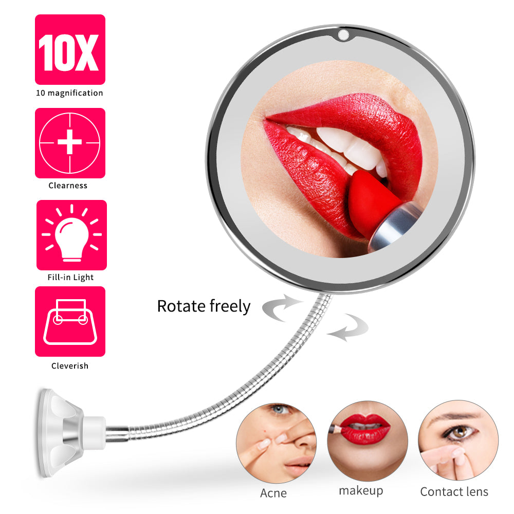 LED 10x Magnification Mirror