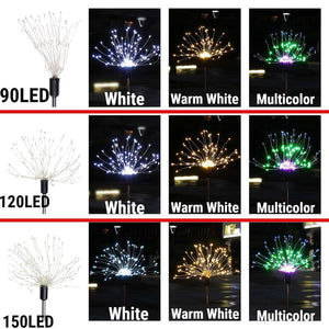 Solar Powered Firework Lights