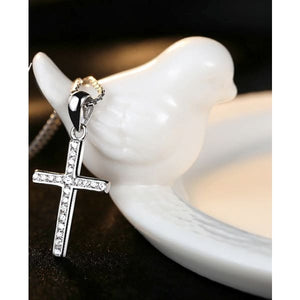 Luxury Silver Cross Necklace - ValasMall