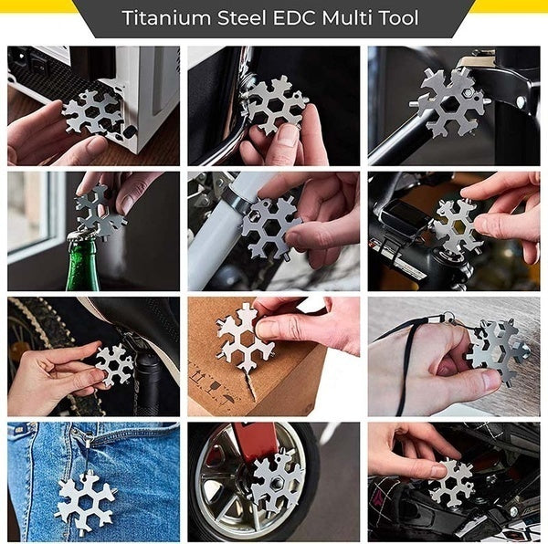 18 in 1 Stainless Steel Snowflakes Multi-tool