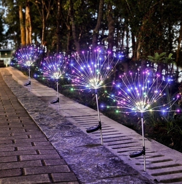 Solar Powered Firework Lights