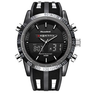 Sports Waterproof LED Digital+Analog Watch - ValasMall