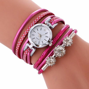 Leather Quartz Casual Bracelet Watch - ValasMall