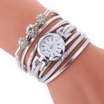 Leather Quartz Casual Bracelet Watch - ValasMall